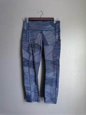 Lululemon Speed Up Cropped Leggings – Size 6 Etch Hail Midnight Navy